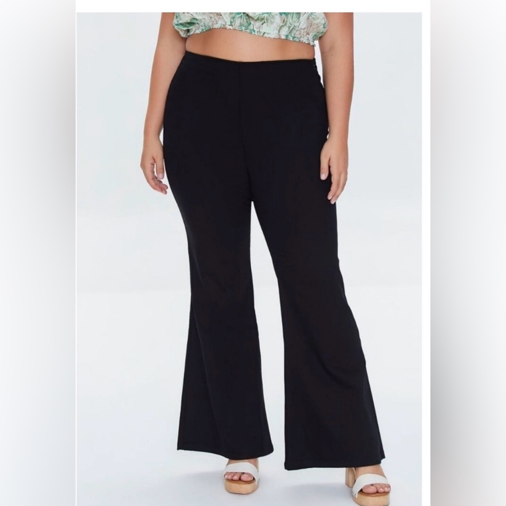 Forever 21+ Hi-Rise Flare Pants Black